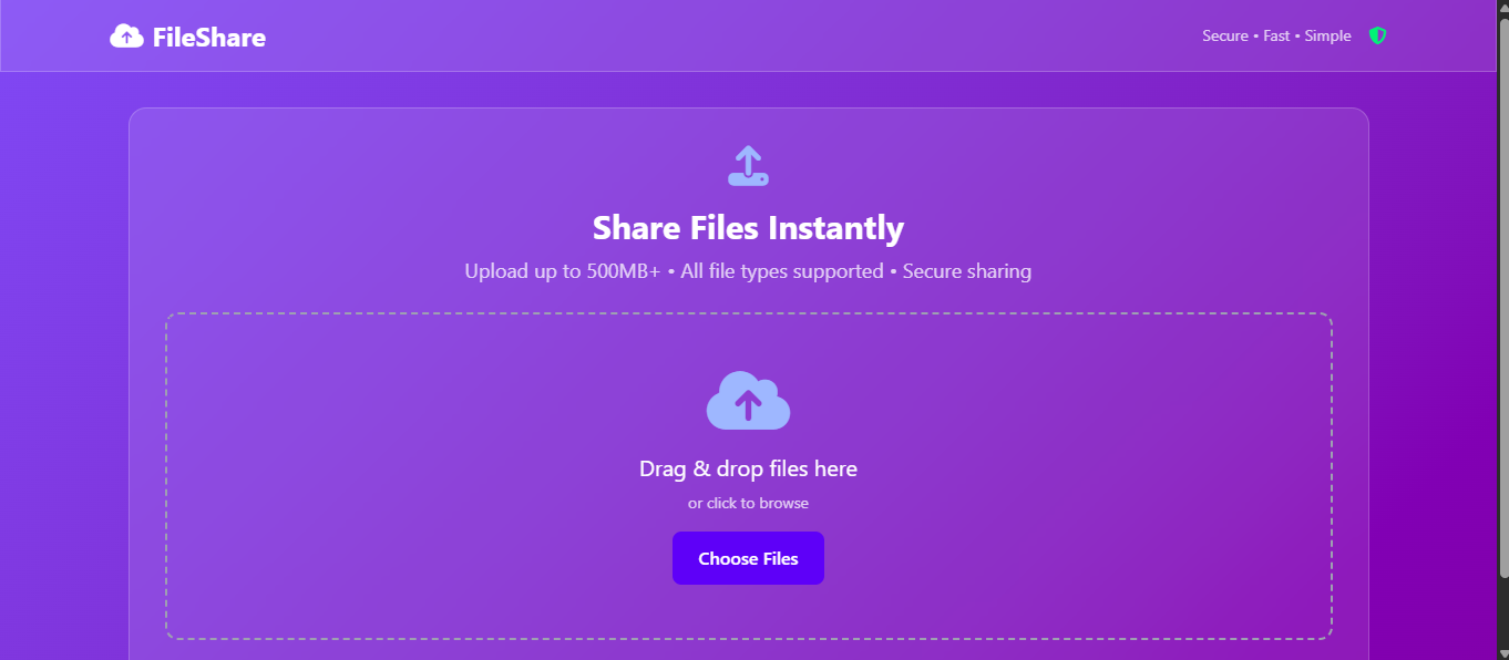 FileShare secure file sharing platform